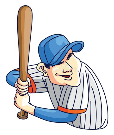 Dessin De Couleur Du Joueur De Softball Masculin Illustration De