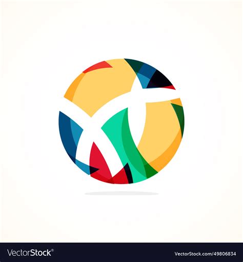 Abstract circle logo - minimalist emblem timeless Vector Image