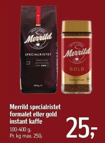 Merrild Specialristet Formalet El Gold Instant Kaffe Tilbud Hos F Tex