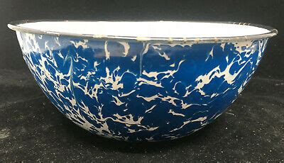 Granite Ware Enamelware Enamel Vintage 8 Mixing Bowl Graniteware