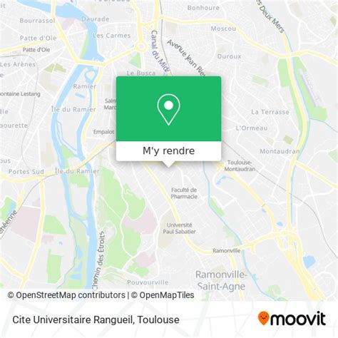 Comment aller à Cite Universitaire Rangueil à Toulouse en Bus Métro