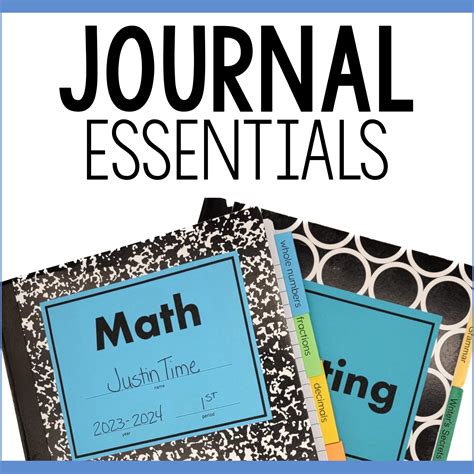 Back To School Journal Organization Interactive Notebook Essentials