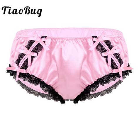 Buy Tiaobug Men Shiny Satin Sissy Lingerie Panties