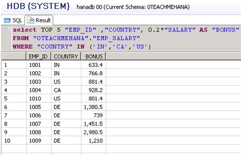 Complete SAP HANA SQL Script Tutorial 9 9 SQL JOIN SQL UNION