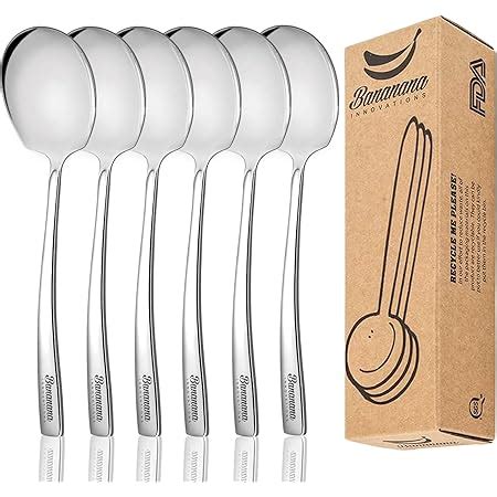 Amazon Yesdate 6 Pieces Large Serving Spoons Stainless Steel