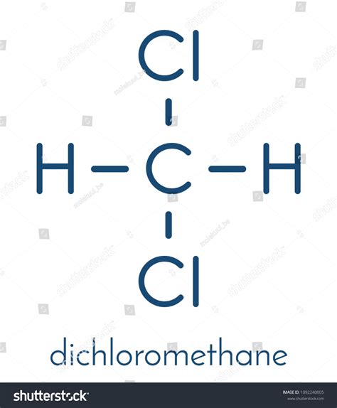 Dichloromethane Dcm Solvent Molecule Skeletal Formula Stock Vector ...