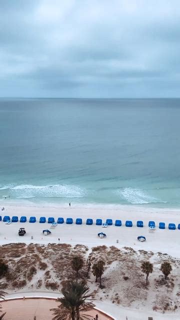 Waterfront View Of The Ocean At Clearwater Beach In Florida Summer