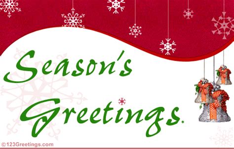 A Classic Seasons Greeting Card Free Warm Wishes Ecards 123 Greetings