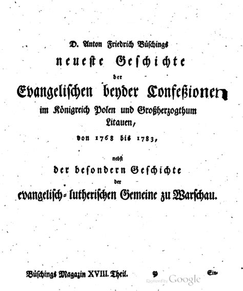 Büsching A F D Anton Friedrich Büschings neueste Geschichte der