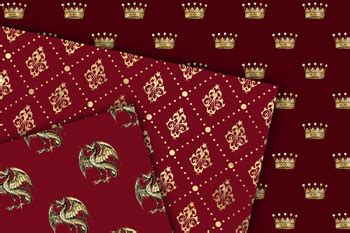 Red And Gold Princess Digital Paper By Digital Curio Tpt