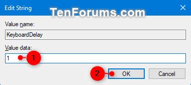 Change Keyboard Character Repeat Delay And Rate In Windows Tutorials