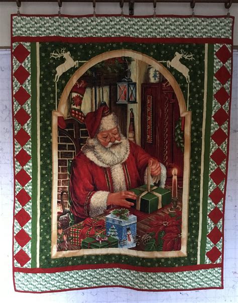 Santa Is Workshop Quilthandmade Quilts For Sale Quilts For Etsy In