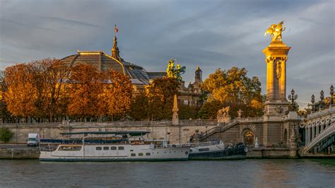 Grand Palais and Pont Alexandre III at sunset, France