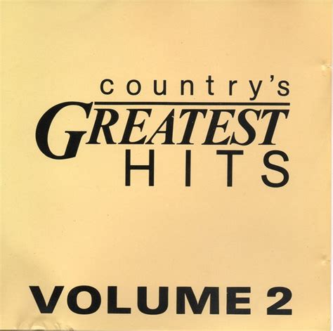 Country S Greatest Hits Volume Cd Discogs