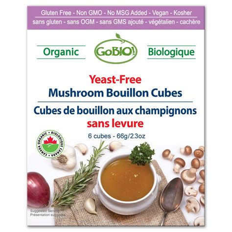 Gobio Organic Yeast Free Mushroom Bouillon Cubes Case Of 90 Cubes Grocery