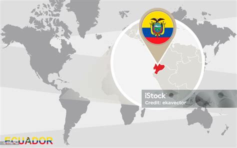 拡大エクアドルと世界地図 エクアドルのベクターアート素材や画像を多数ご用意 エクアドル アイコン アジア大陸 Istock