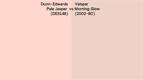 Dunn Edwards Pale Jasper DE5148 Vs Valspar Morning Glow 2002 8C