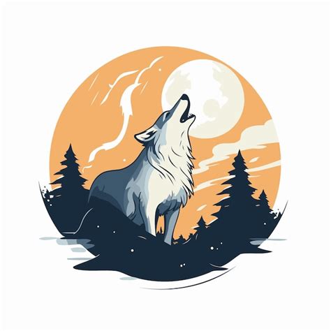 Lobo En El Bosque Ilustraci N Vectorial De Un Lobo En El Bosque