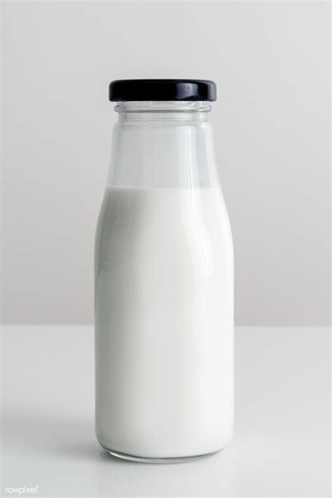 fresh milk   glass bottle premium image  rawpixelcom teddy