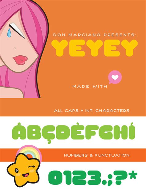 Yeye Kawaii Font Free Fonts Download Sketch Resource