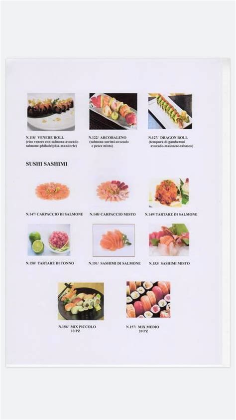 Menu at SUSHI PANDA restaurant, Pederobba