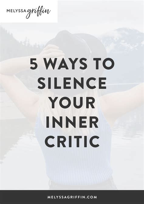 5 Ways To Silence Your Inner Critic Boost Self Confidence Self