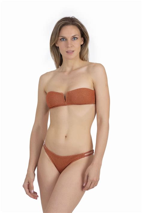 MISS BIKINI LUXE Lurex Bandeau Bikini Editorialist