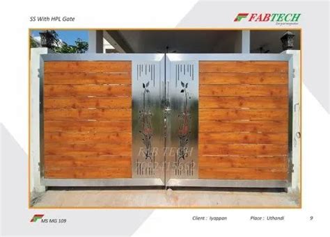 Modern Stainless Steel Gate Designs With Wood, For Home at Rs 2150 ...