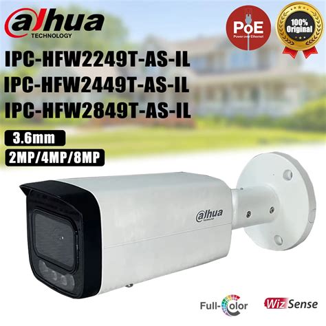 Dahua IPC HFW2449T AS IL IP Camera Dual Light Full Color IR60M IP