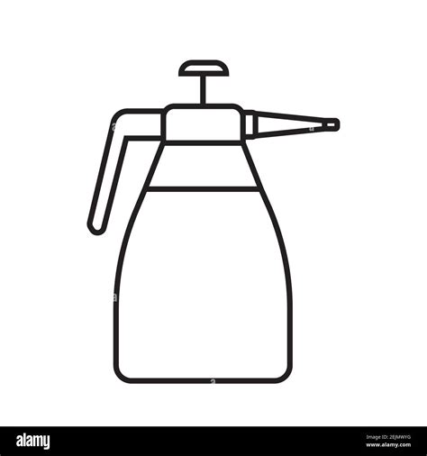 Garden Spray Bottle Simple Gardening Icon In Trendy Line Style