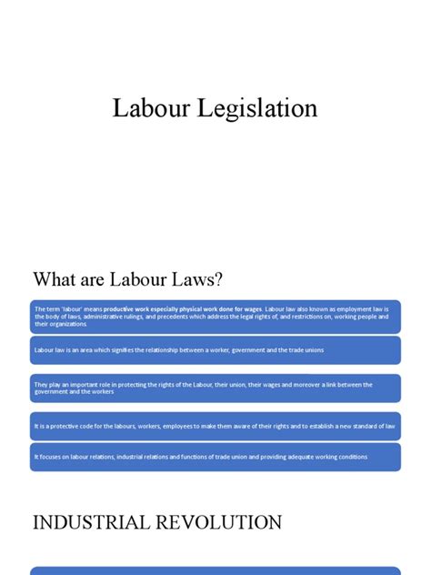 Labour Legislation and Industrial Revolution | PDF | Labour Law | Employment