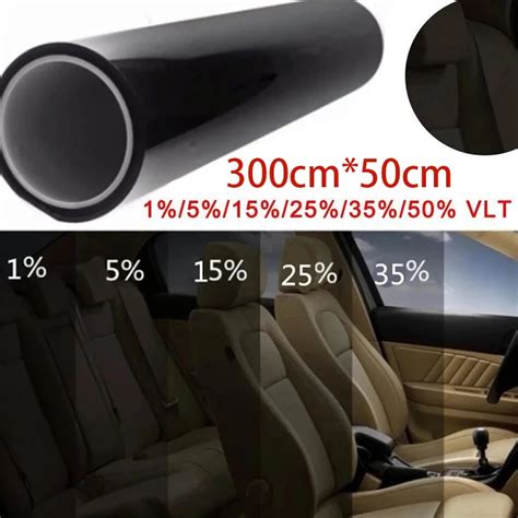 50cm X 300cm 1 5 15 25 35 50 Percent VLT Window Tint Film Glass Sticker