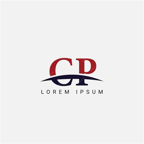 inicial  p cp letra plantilla vectorial de diseno de logotipo simbolo