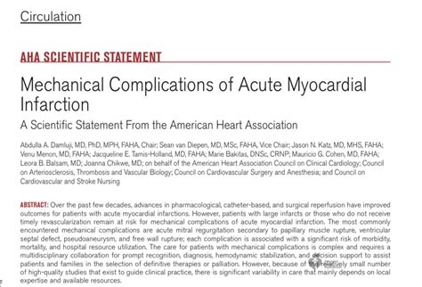 Academia Emergencias On Twitter Mechanical Complications Of Acute