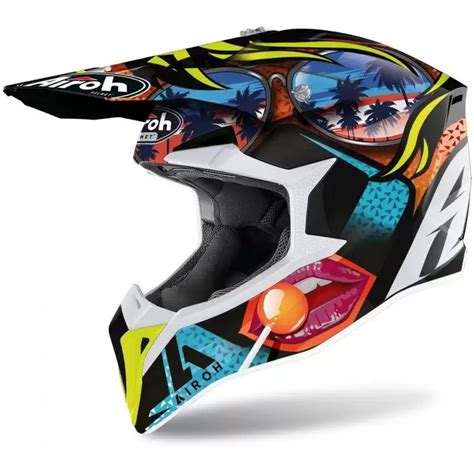 Casco Cross Airoh Wraap Six Days France Gloss Roadhouse