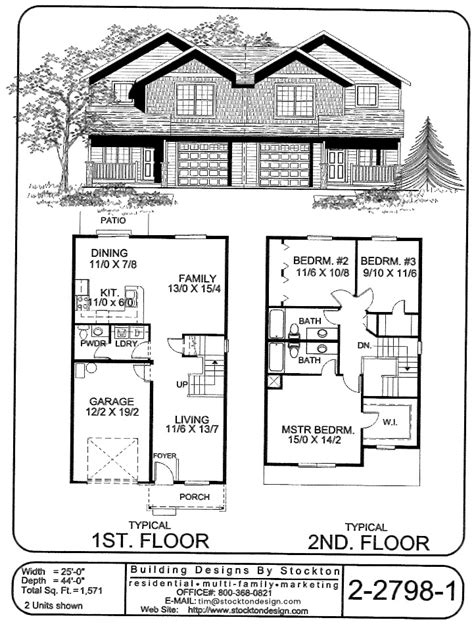 Duplex Plans With Garage | Dandk Organizer