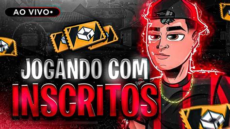 FREE FIRE AO VIVO DO OURO AO DESAFIANTE JOGANDO INSCRITO4X4