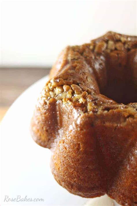 Golden Rum Cake with Pecans & Buttery Rum Glaze