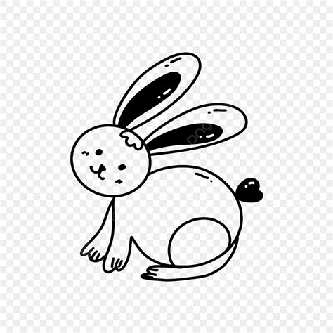 Black And White Line Painting Rabbit Rabbit Drawing Black And White