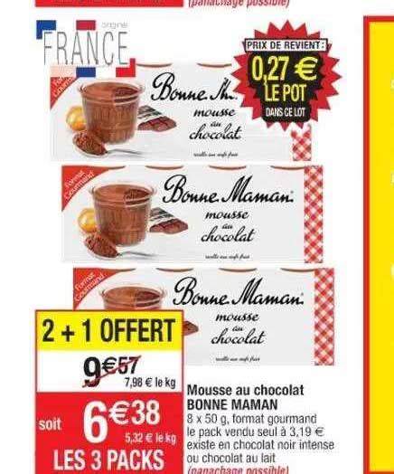 Promo Mousse Au Chocolat Bonne Maman Chez Cora Icatalogue Fr