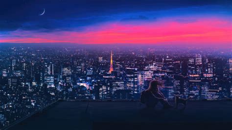 Chill Above The City Rooftop Bliss Wallpaper,HD Artist Wallpapers,4k ...