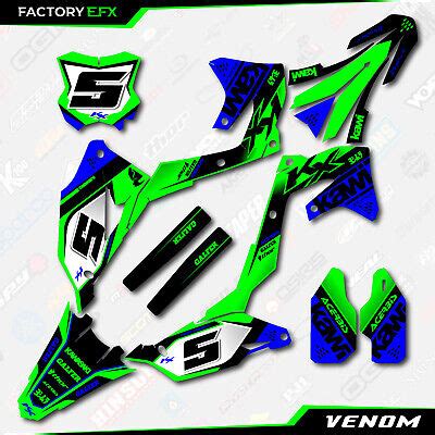 Green Blue Venom Graphics Kit Fits Kawasaki Kxf Kxf