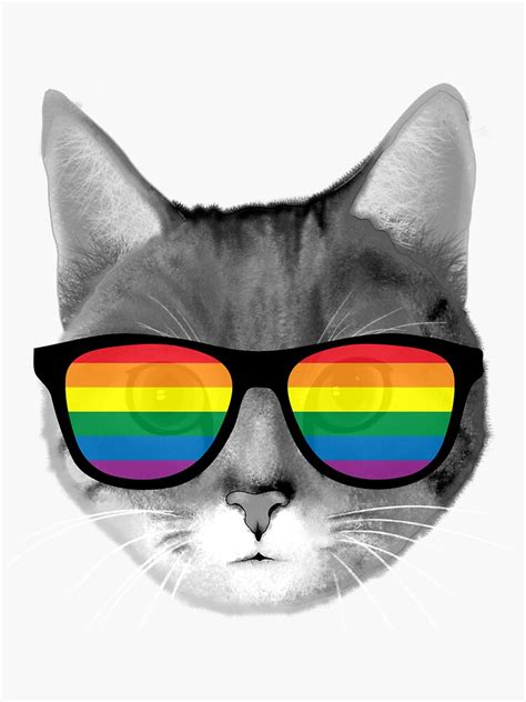 Gay Pride Rainbow Sunglasses Lgbtq Sticker For Sale By Pulpleshop