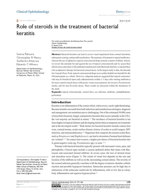 Steroid Keratitis Pdf Cornea Ophthalmology