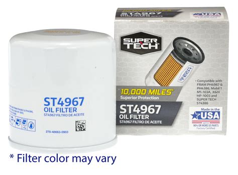 Supertech K Mile Spin On Oil Filter St For Daihatsu Lexus And