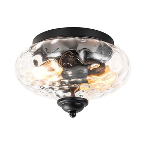 Rrtyo Jordy In Light Black Modern Industrial Dome Flush Mount With