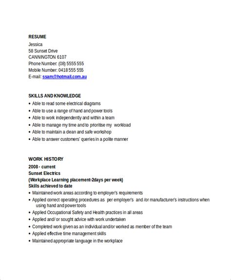 Free 7 Sample Electrician Resume Templates In Pdf Ms Word