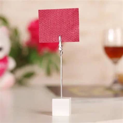 Affordable 5 Pcs Desk Decor Cube Base Wire Memo Holder Photo Storybook