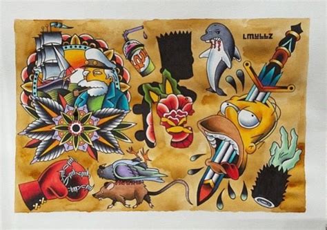 Pin By Run Tmc On Skin Design Simpsons Tattoo Cartoon Tattoos Epic