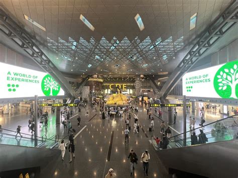 Terminal Building at Hamad International Airport in Doha, Qatar ...